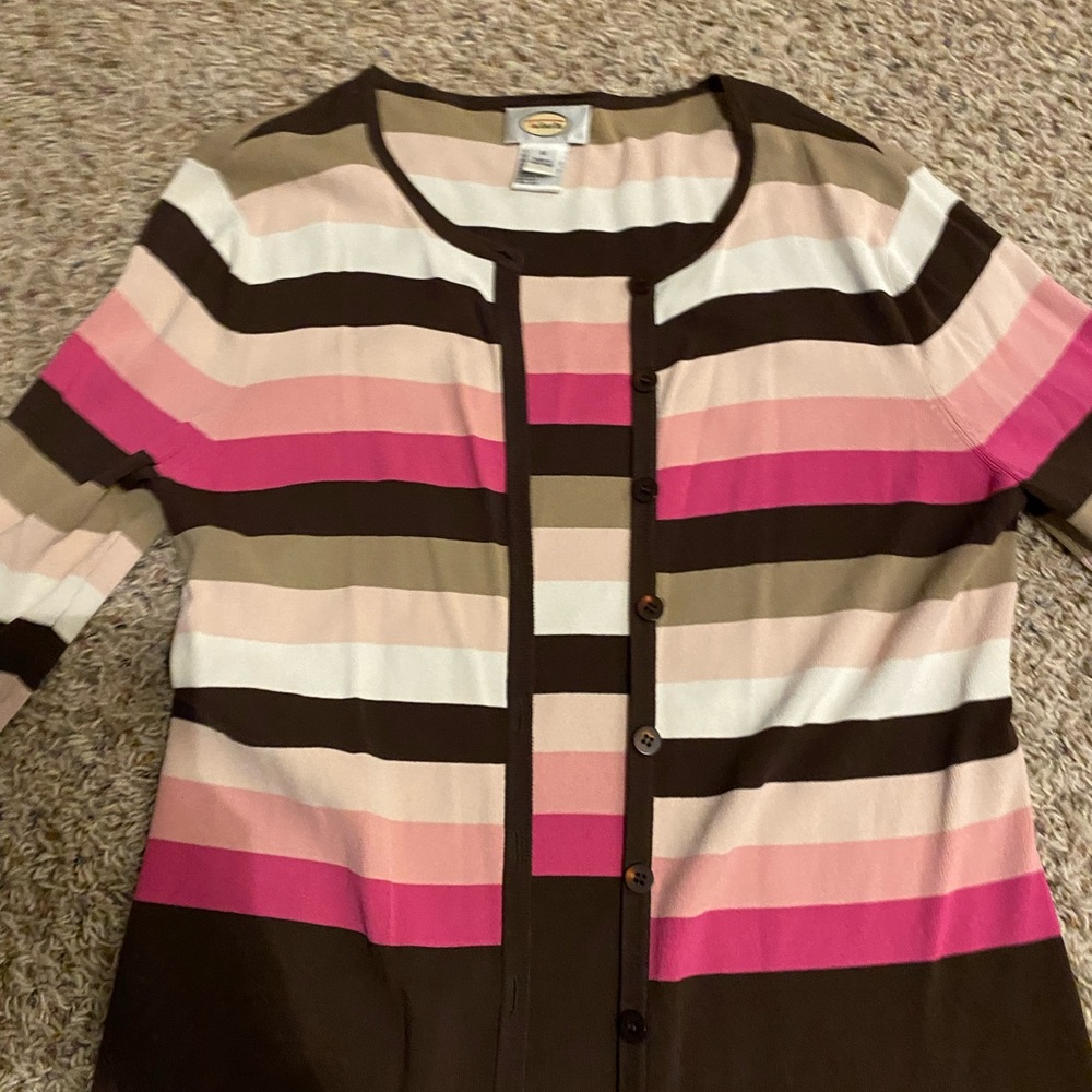 Talbots Twin Set. Outer Long Sleeve, Large, Inner… - image 2